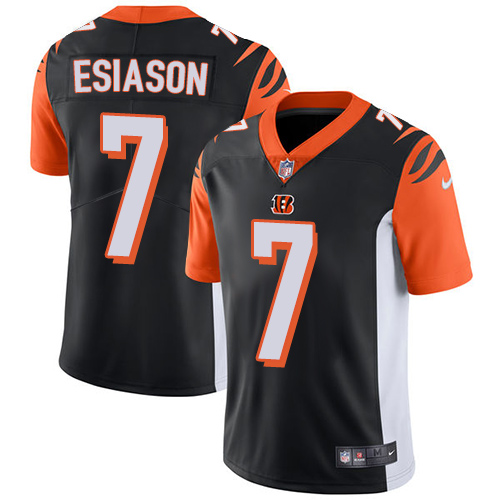 Nike Bengals #7 Boomer Esiason Black Team Color Men's Stitched NFL Vapor Untouchable Limited Jersey - Click Image to Close